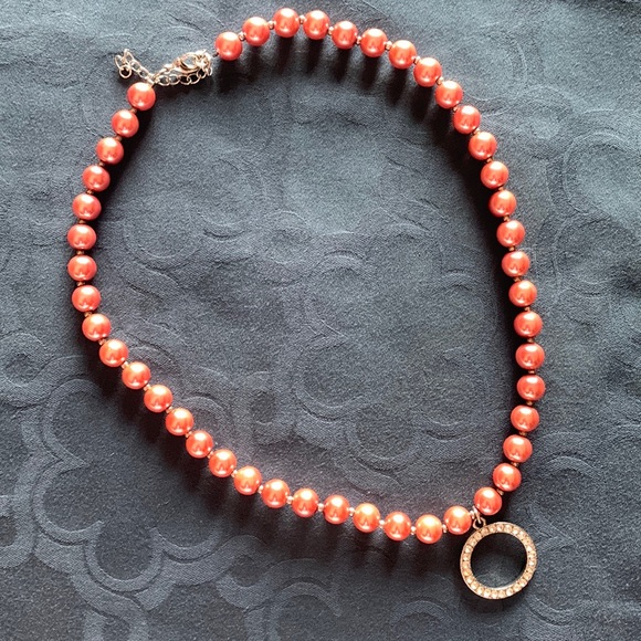 Beautiful Rosegold beads with silver accents and pendant - Picture 4 of 5